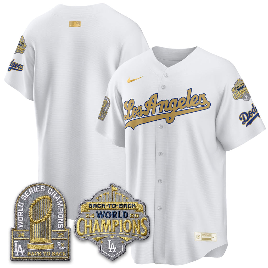 LAD Gold Collection Limited Gold Jersey - 9x & B2B Champs - Stitched