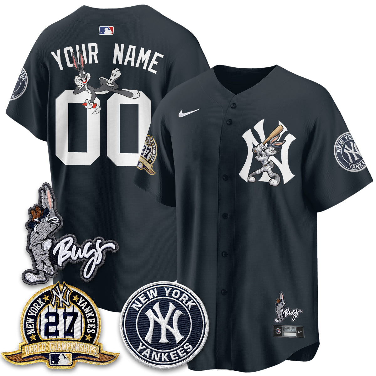 NYY Bunny Vapor Limited Custom Jersey - All Stitched