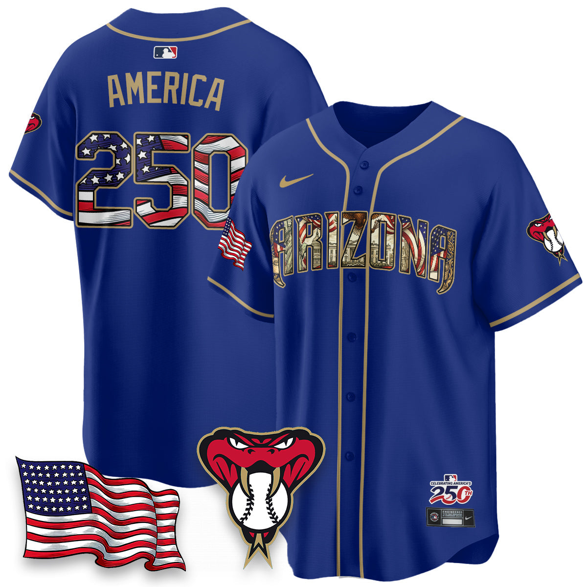 ARI 2026 Independence Day USA Vapor Limited Jersey - Stitched