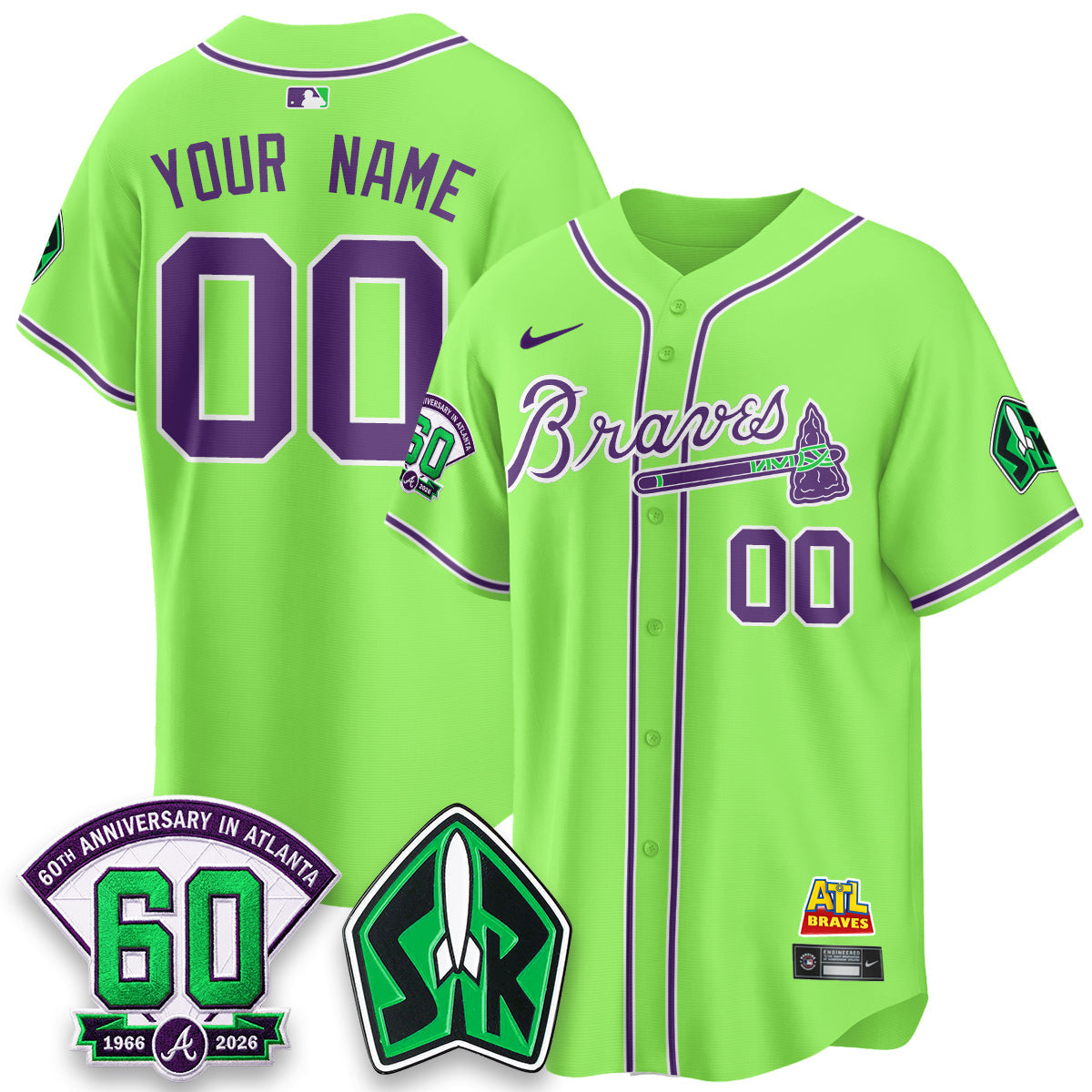 ATL 60th Anniversary Space Ranger Edition Vapor Limited Custom Jersey - All Stitched