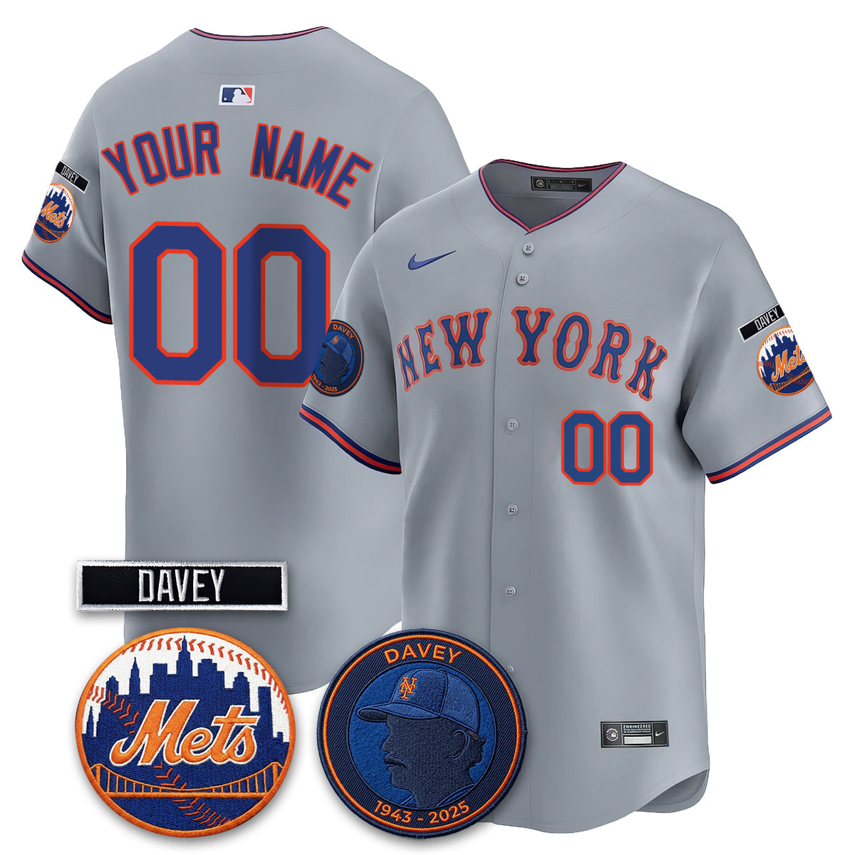 NYM 2026 Davey Johnson In Memoriam Vapor Limited Custom Jersey - All Stitched