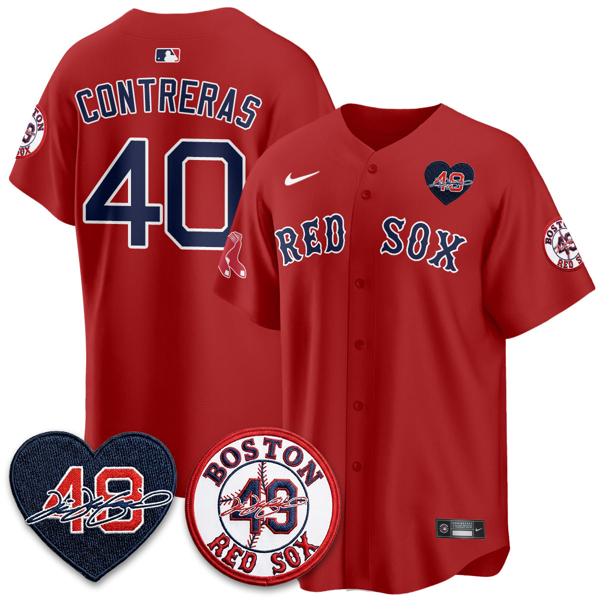 BOS Tim Wakefield Memorial Patch Vaper Premier Limited Jersey - All Stitched