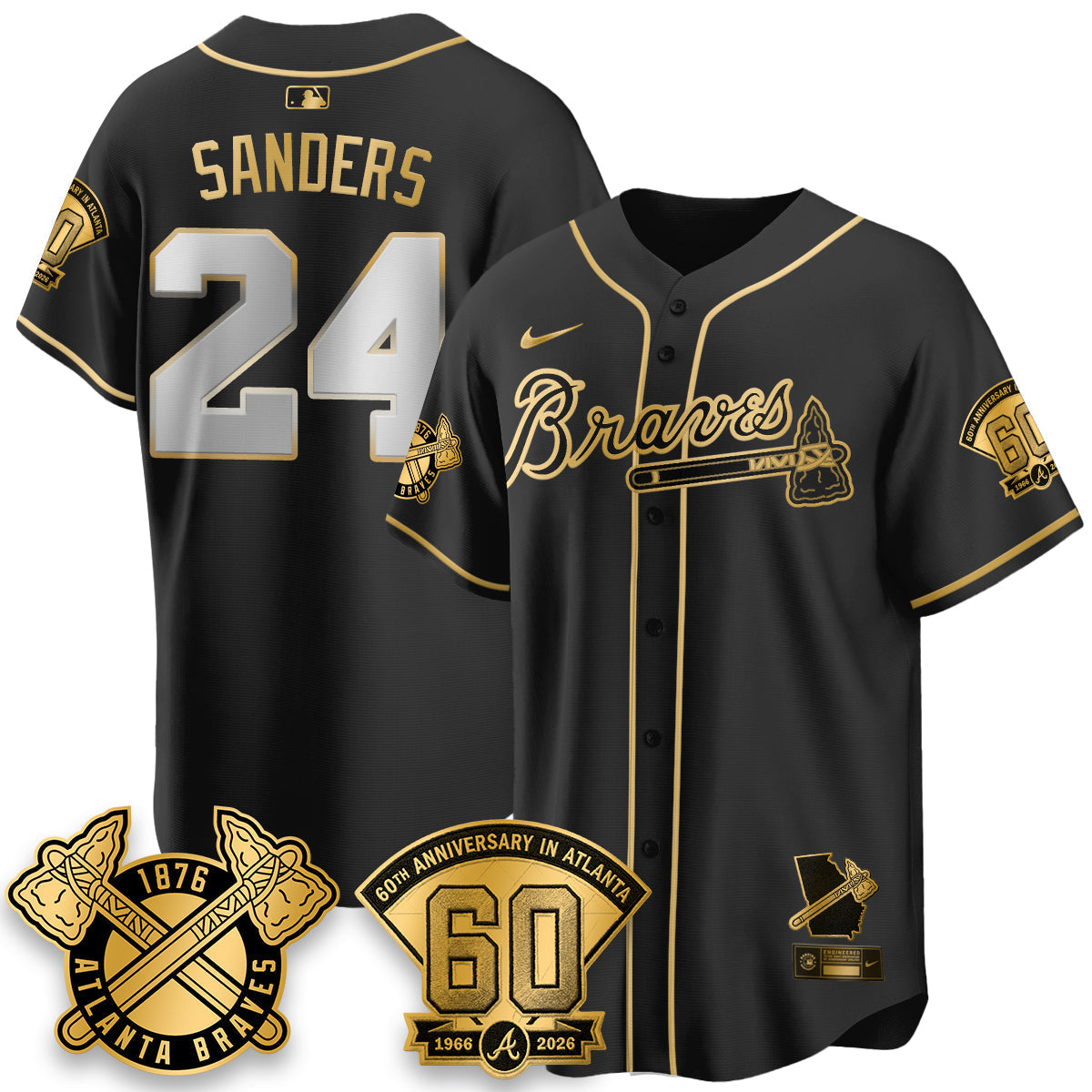 ATL 60th Anniversary Gold Edition Vapor Limited Jersey - Stitched