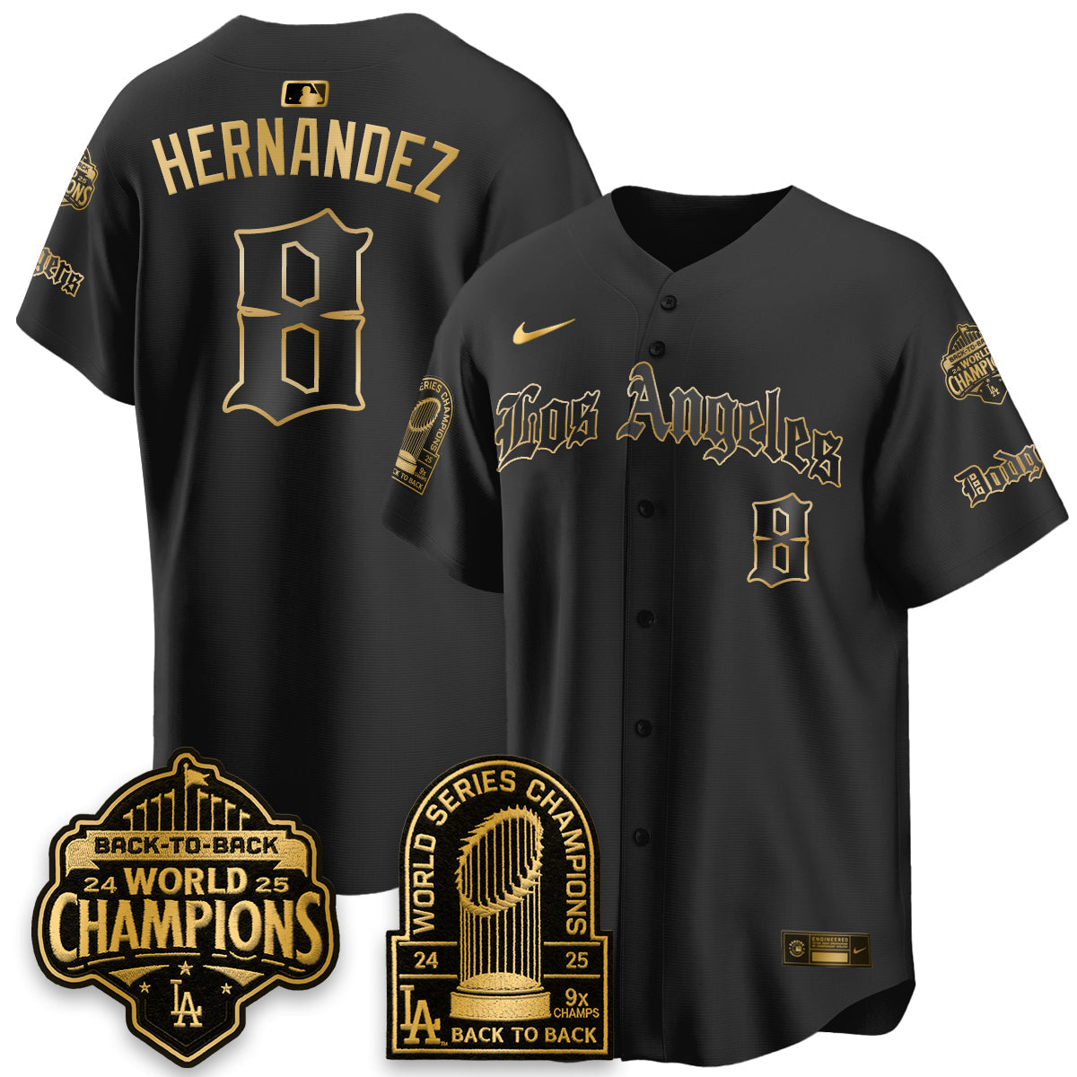 LAD WS Champions Back 2 Back Patch Vapor Premier Limited Gothic Edition Jersey - Stitched