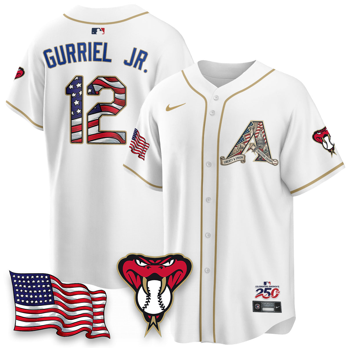 ARI 2026 Independence Day USA Vapor Limited Jersey - Stitched