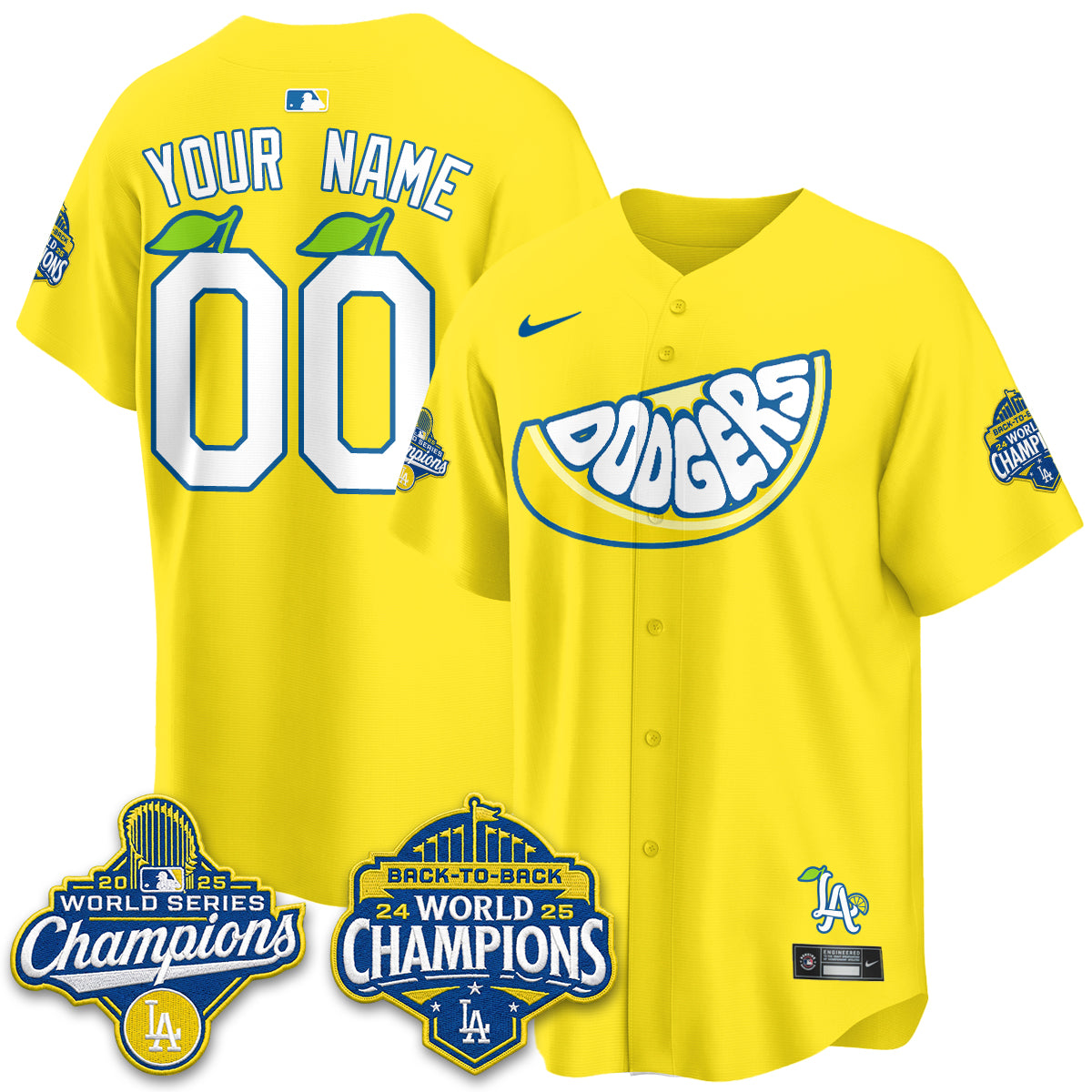LAD Lemonade Collection Vapor Custom Jersey - Stitched