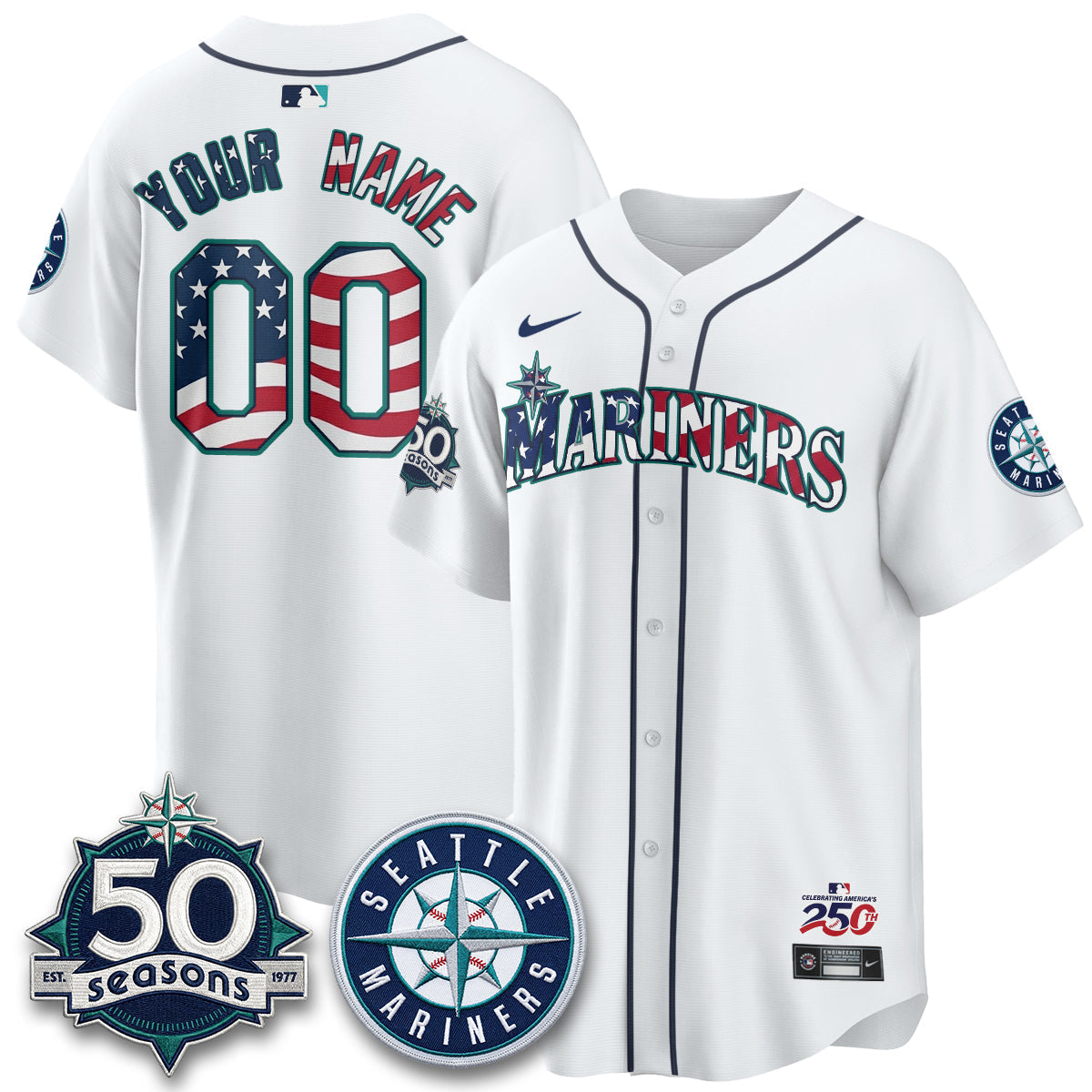 SEA Americana 2026 Vapor Limited Custom Jersey - Stitched