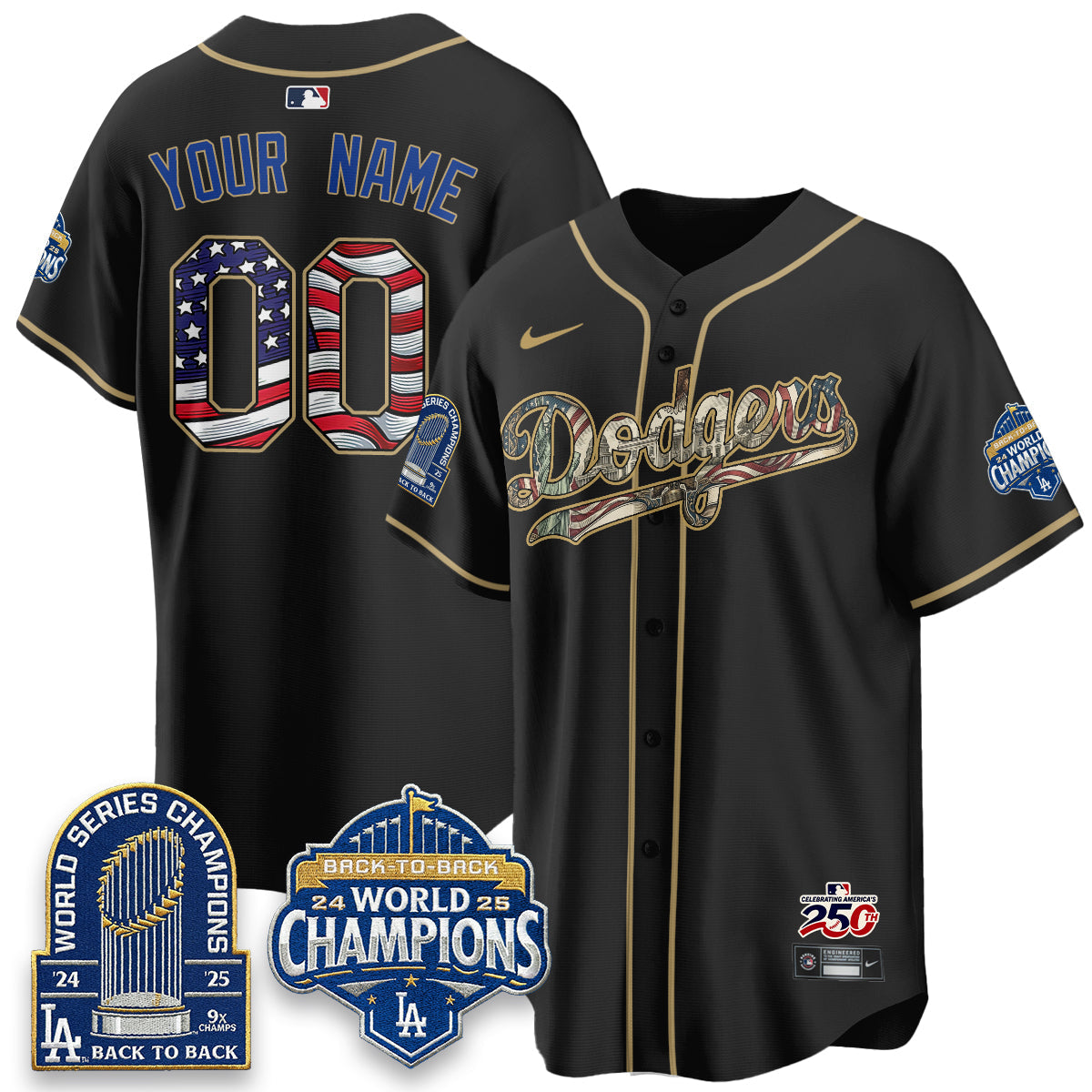 LAD 2026 Independence Day USA Vapor Limited Custom Jersey - Stitched