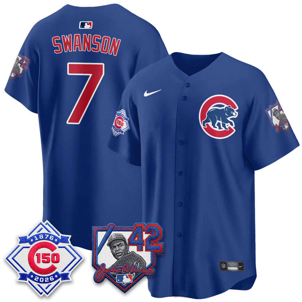 CHC 150th Anniversary & Jackie Robinson Day Patch Vapor Premier Limited Jersey - Stitched