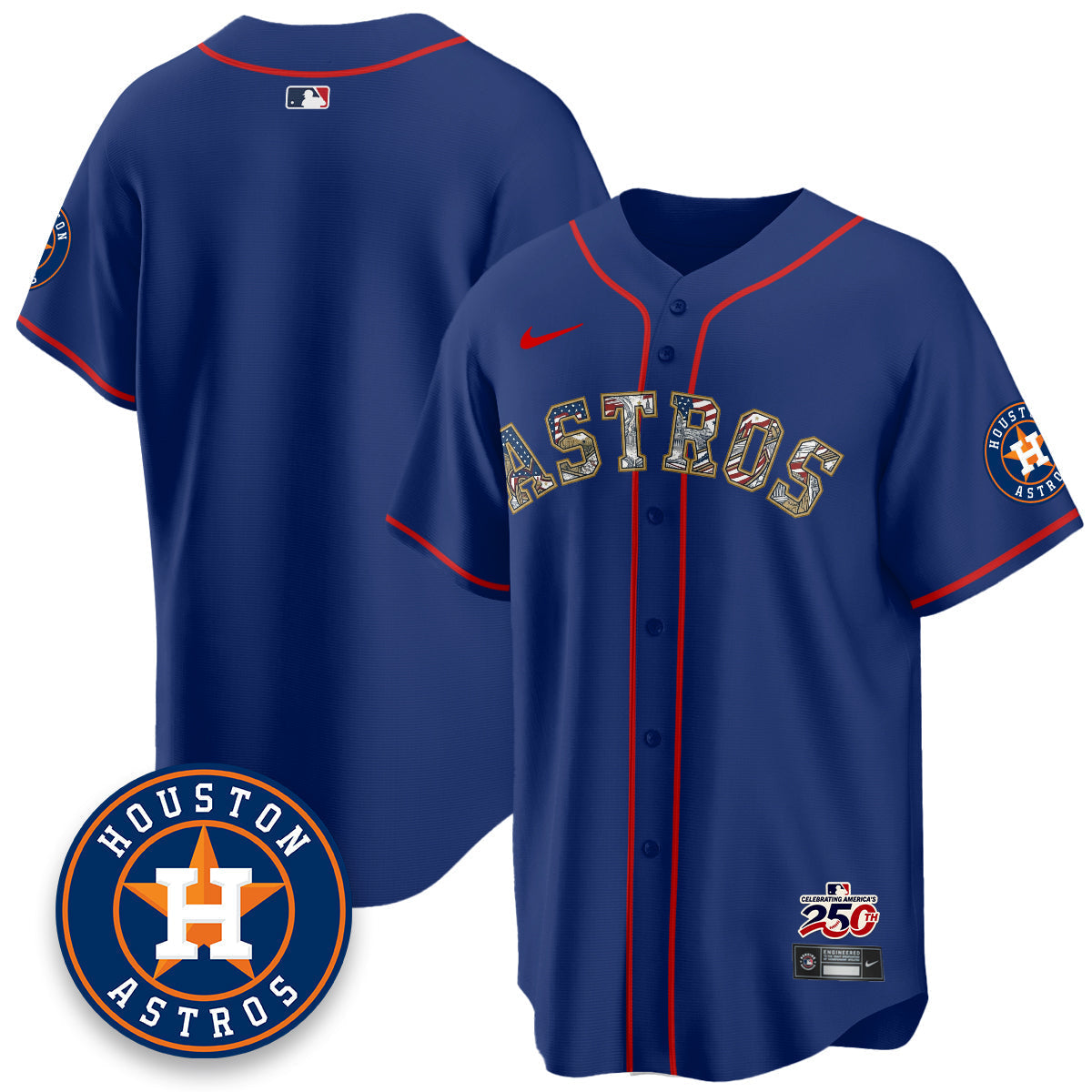 HOU 2026 Independence Day USA Vapor Limited Jersey - Stitched