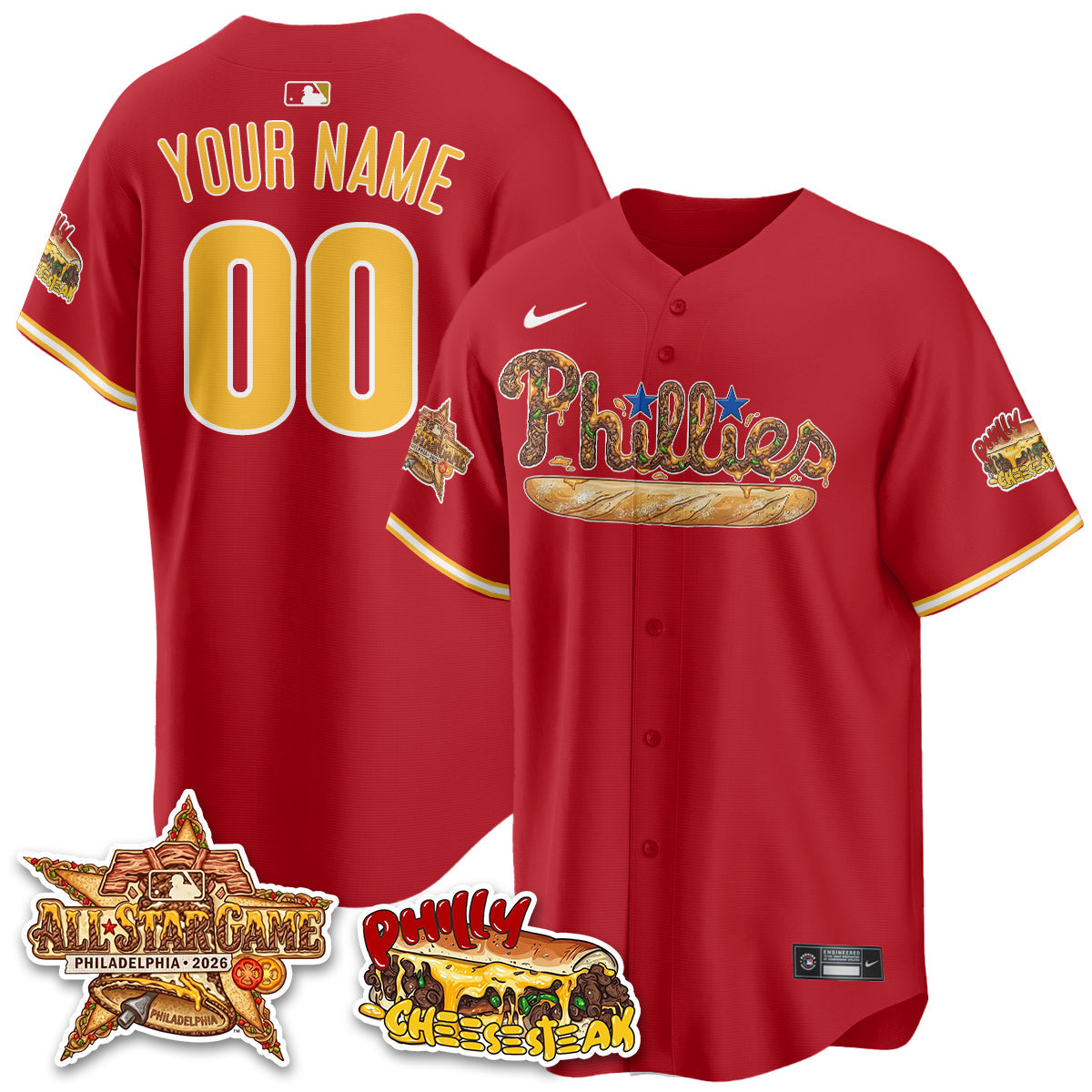 PHI Cheesesteak Edition Vapor Limited Custom Jersey - Stitched