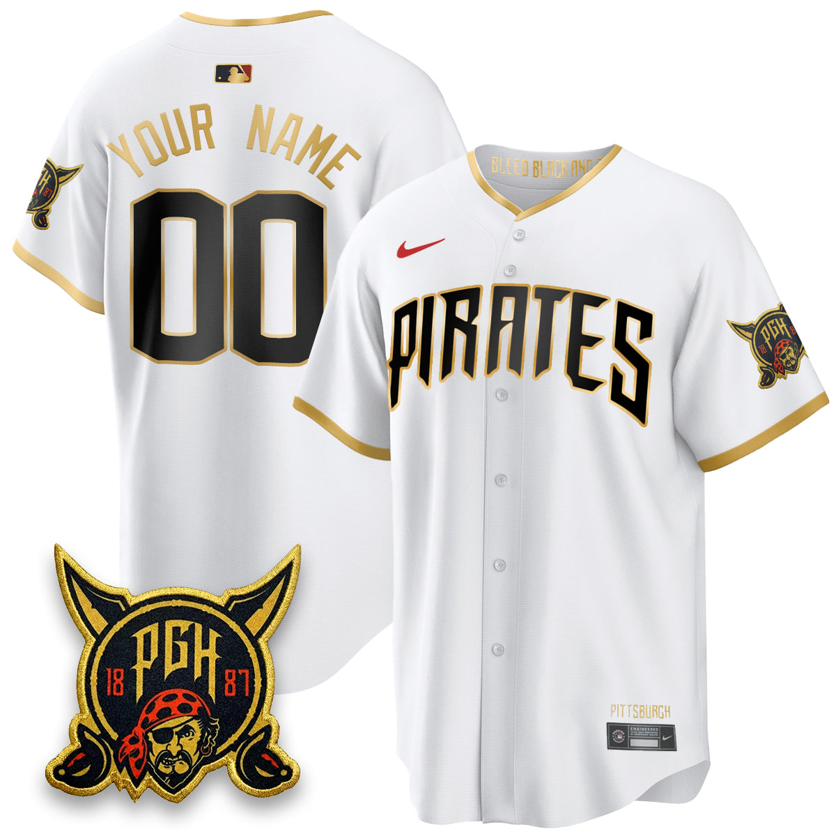 Custom PIT 2026 City Connect Vapor Limited Jersey - Stitched