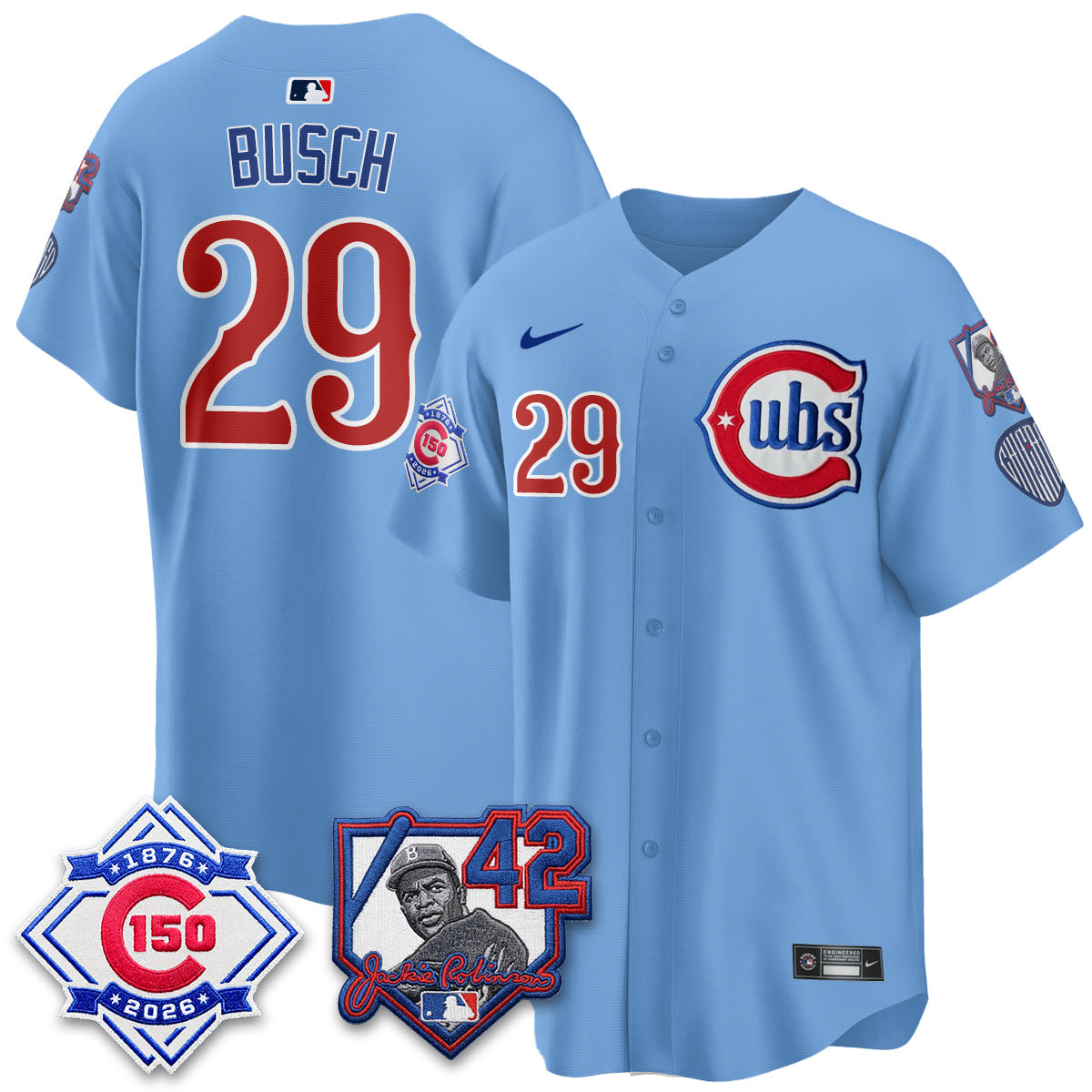 CHC 150th Anniversary & Jackie Robinson Day Patch Vapor Premier Limited Jersey - Stitched