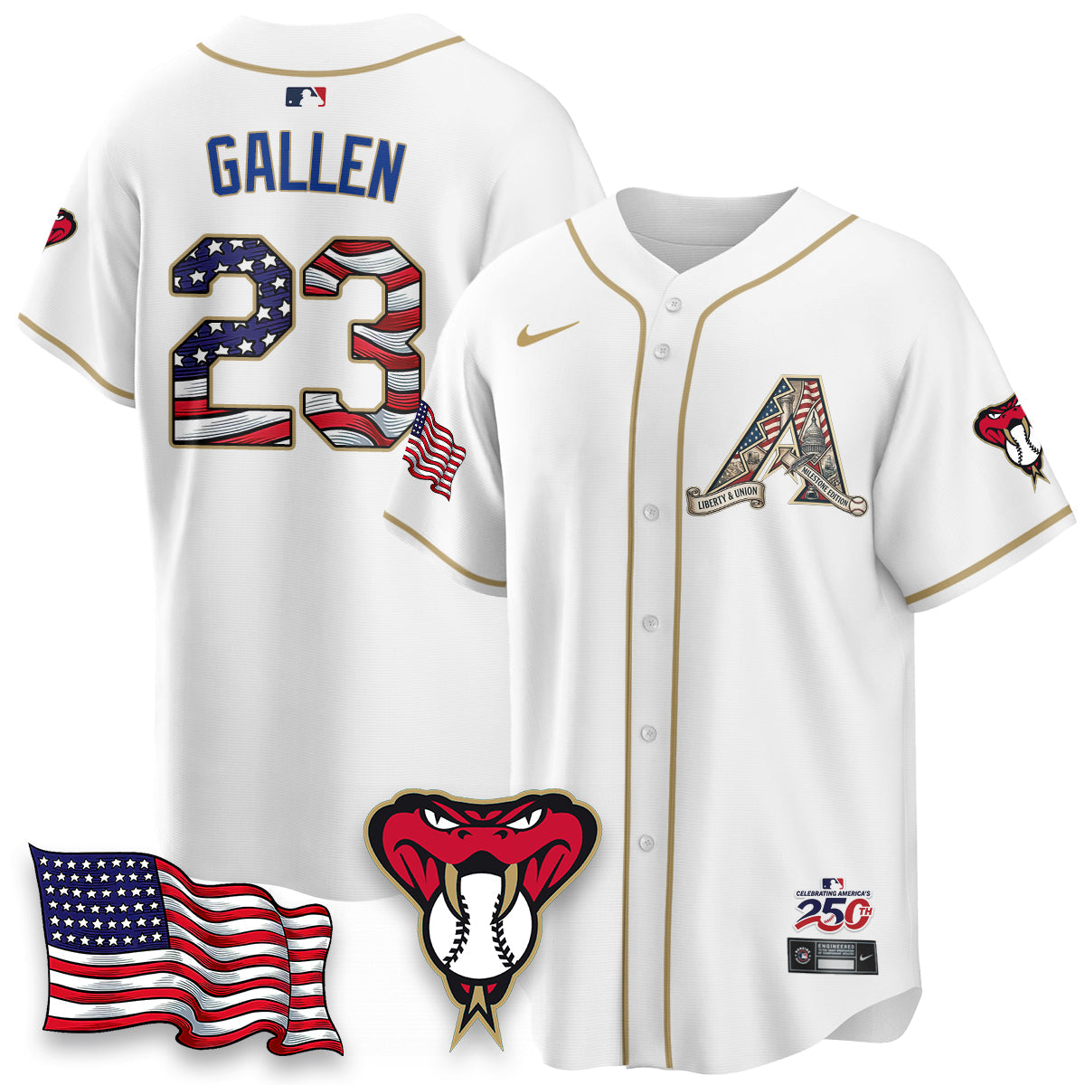 ARI 2026 Independence Day USA Vapor Limited Jersey - Stitched