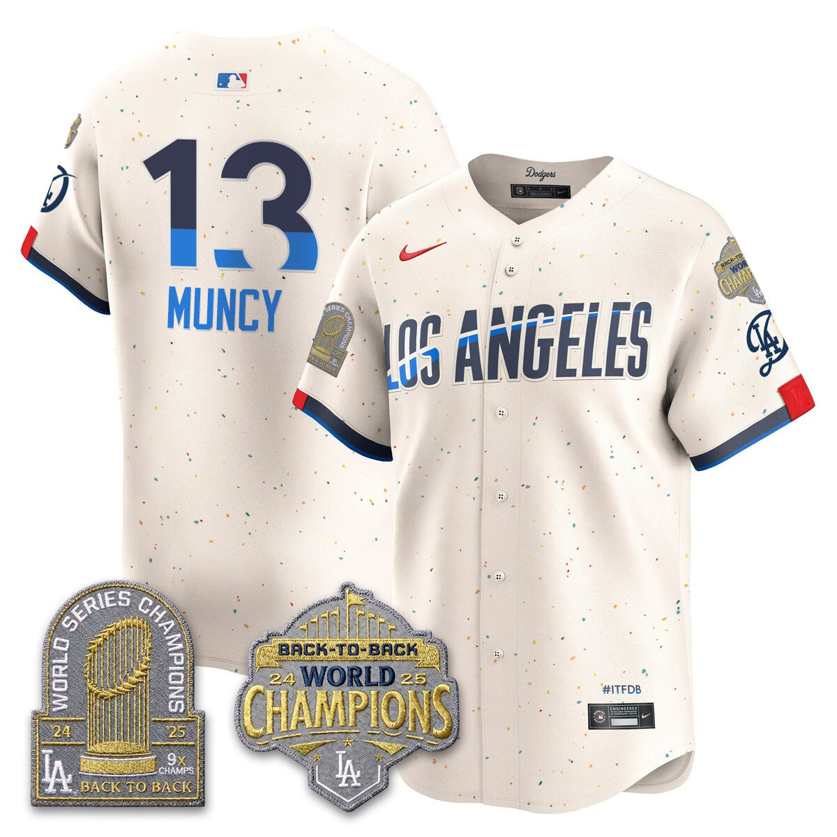 LAD Gold Collection Limited Gold Jersey - 9x & B2B Champs - Stitched