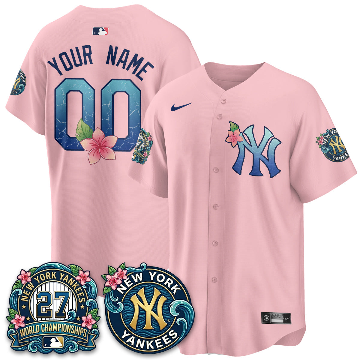 NYY "Aloha Spirit" Vapor Limited Custom Jersey - Printed