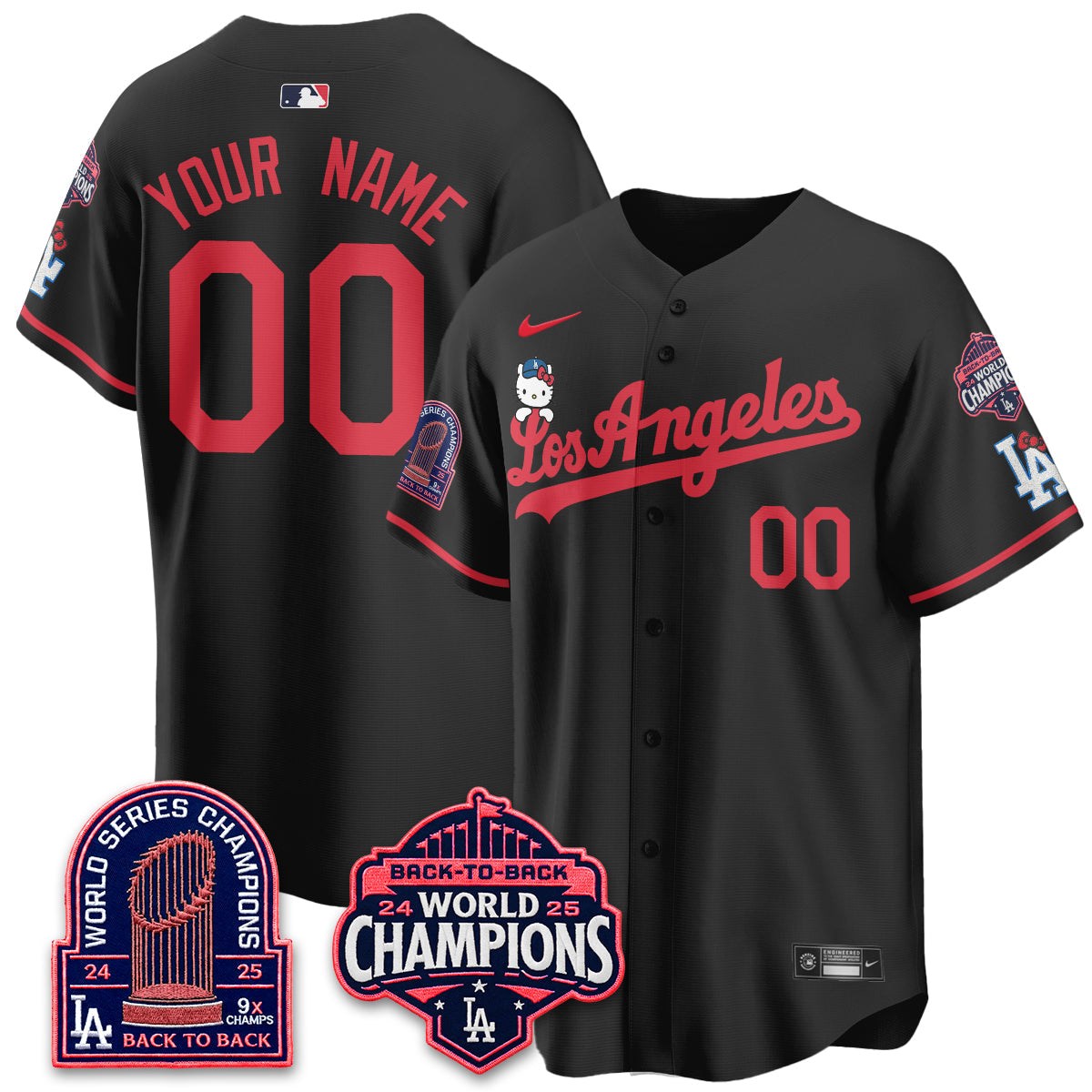 LAD x Hello Kitty Night 2026 Vapor Custom Jersey - All Stitched - V2
