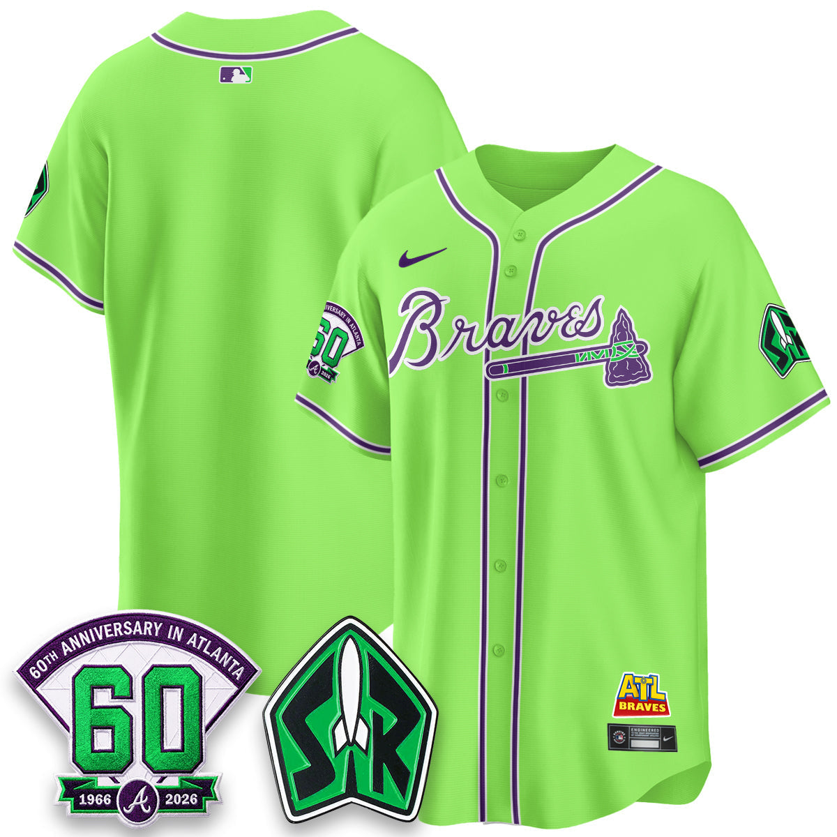 ATL 60th Anniversary Space Ranger Edition Vapor Limited Jersey - Stitched