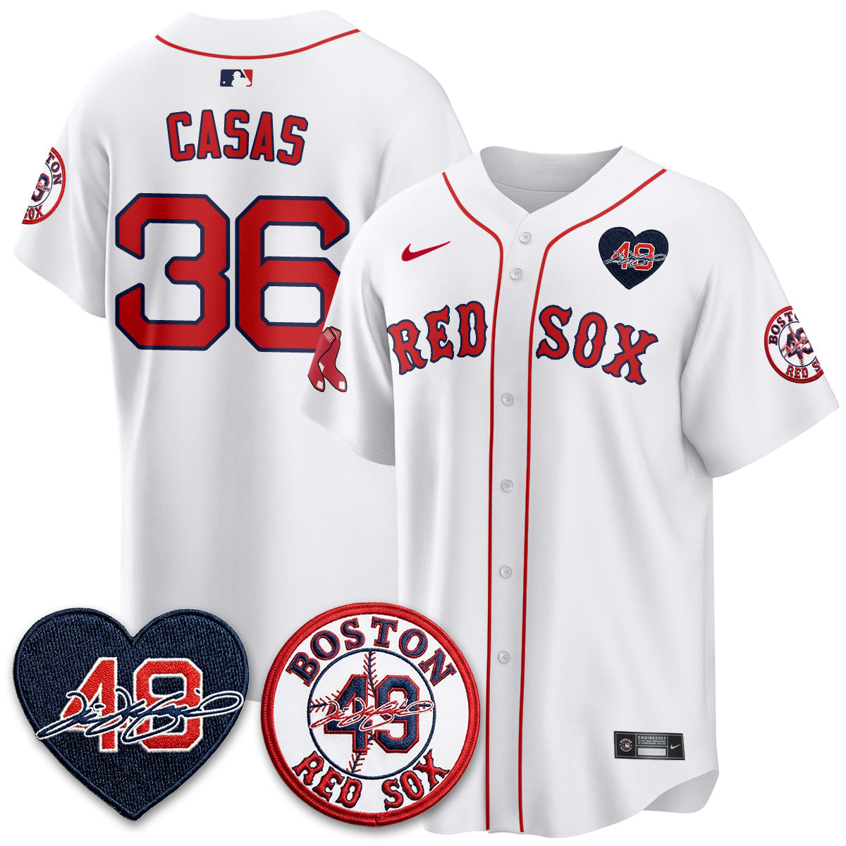BOS Tim Wakefield Memorial Patch Vaper Premier Limited Jersey - All Stitched