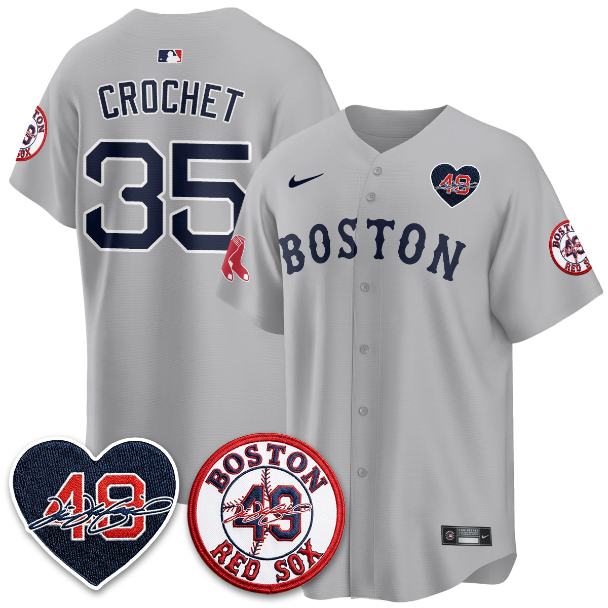 BOS Tim Wakefield Memorial Patch Vaper Premier Limited Jersey - All Stitched