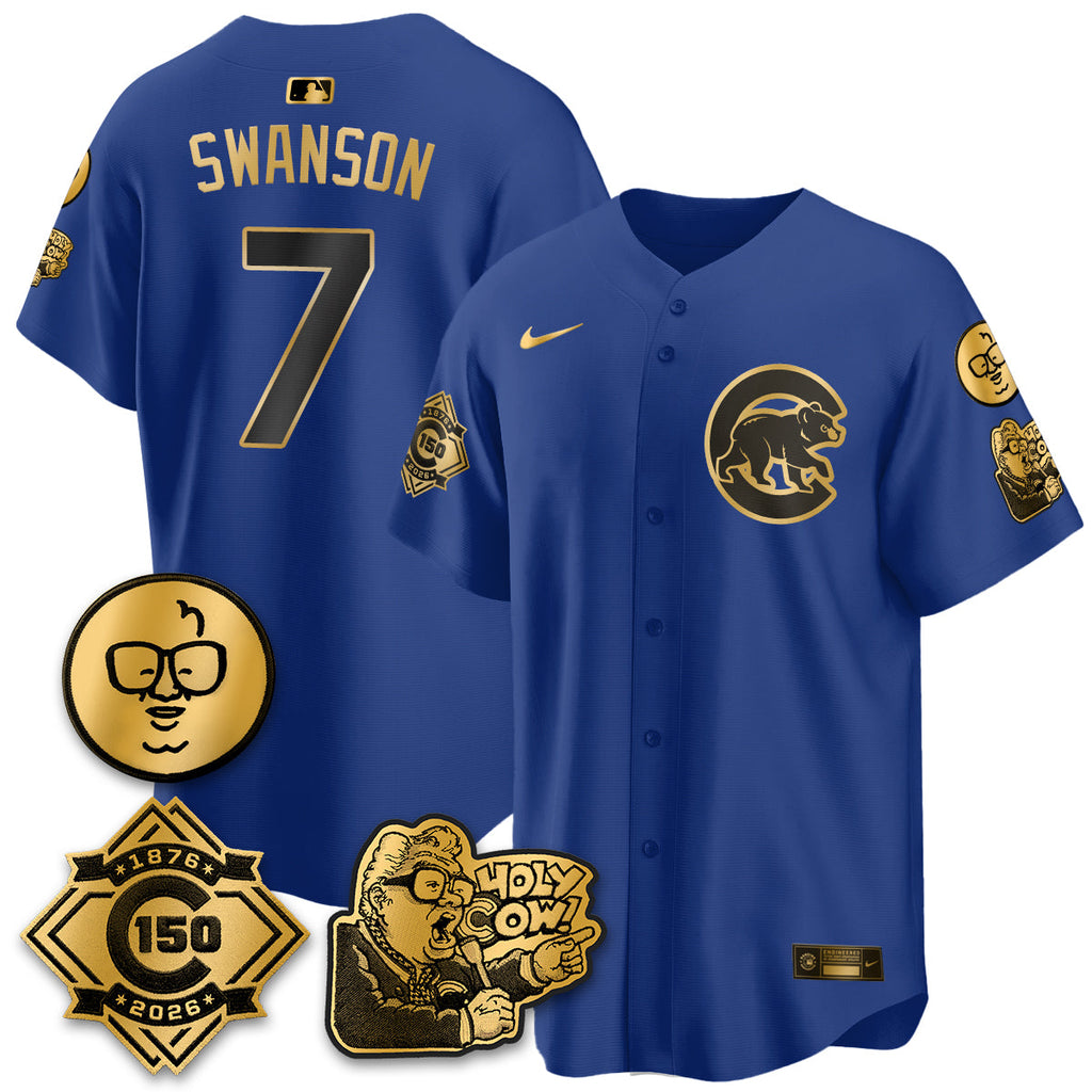CHC 150th Anniversary Harry Caray Holy Cow Vapor Premier Limited Jersey - Stitched V3
