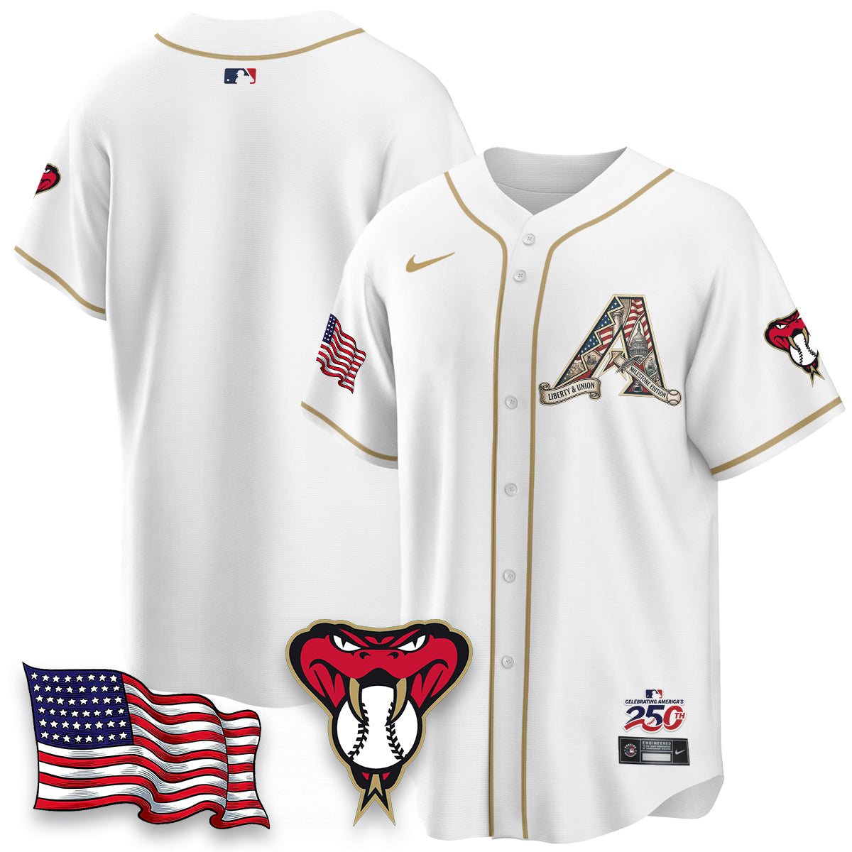 ARI 2026 Independence Day USA Vapor Limited Jersey - Stitched