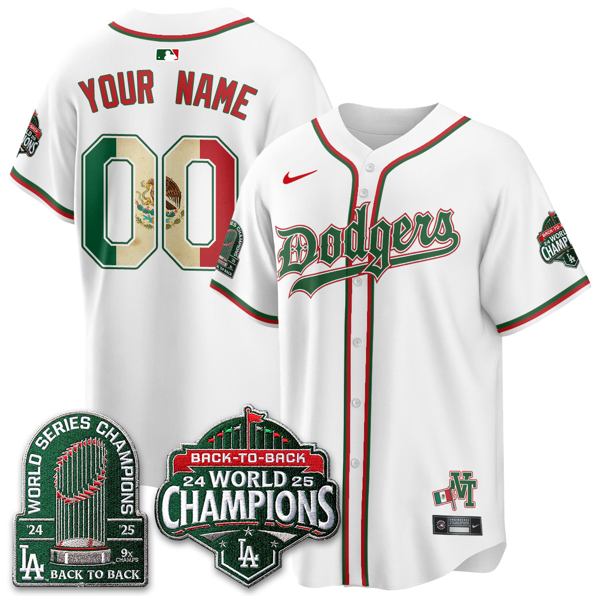 LAD x Mexico Style Vapor Custom Jersey - Stitched