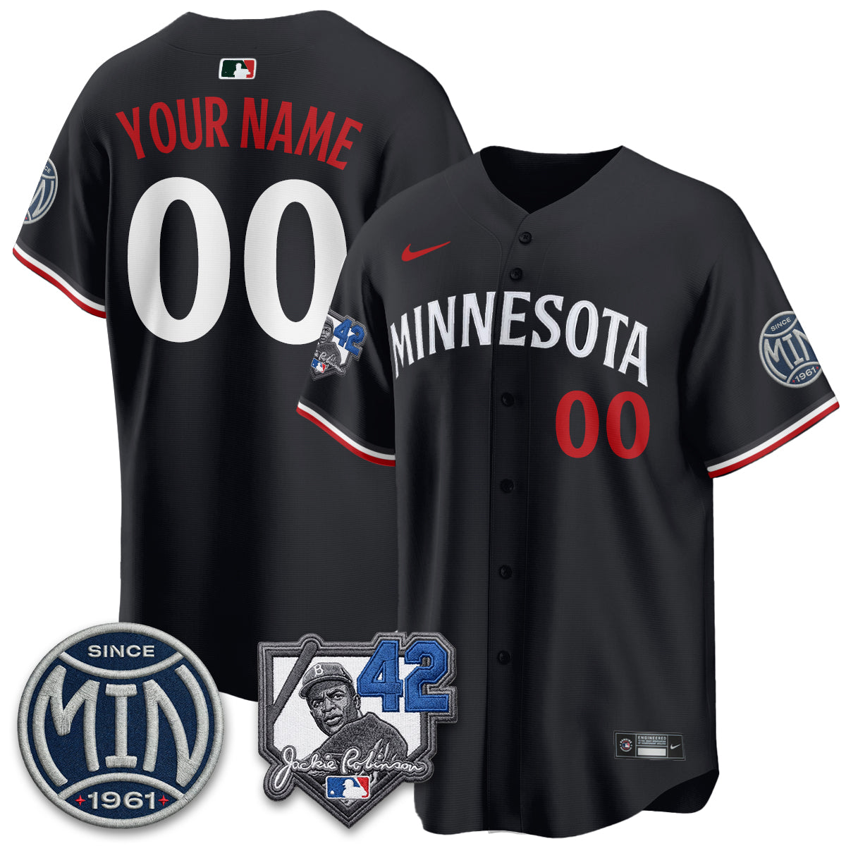 MIN 2026 Jackie Robinson Day Vapor Limited Custom Jersey - All Stitched