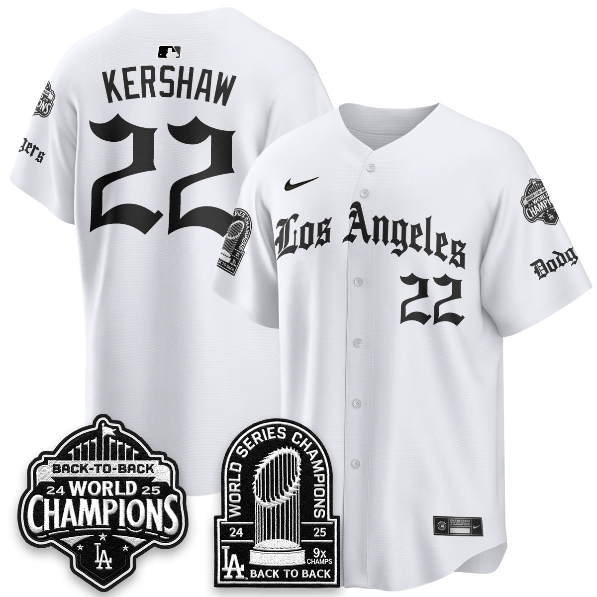 LAD WS Champions Back 2 Back Patch Vapor Premier Limited Gothic Gold Edition Jersey - Stitched