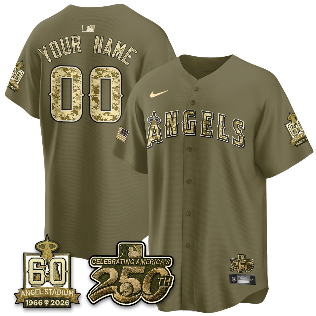 LAA Salute to Service 2026 Vapor Limited Custom Jersey - Stitched