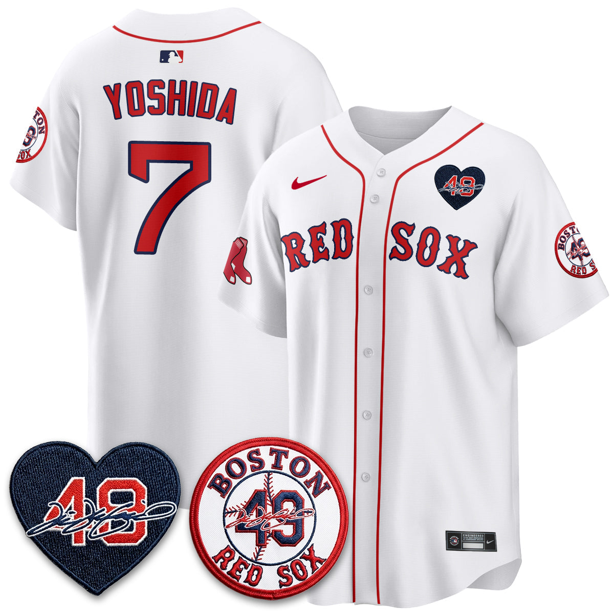 BOS Tim Wakefield Memorial Patch Vaper Premier Limited Jersey - All Stitched