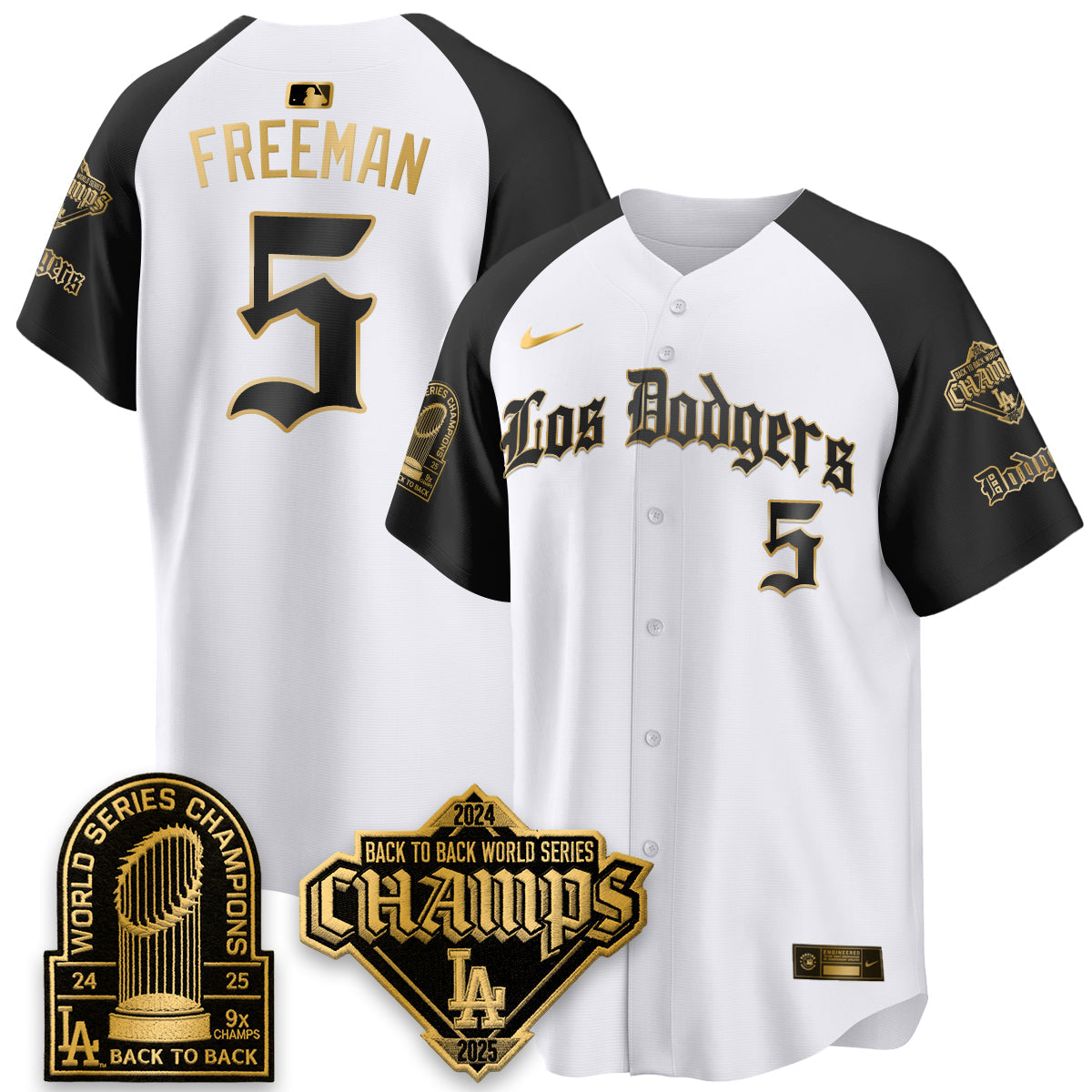 LAD World Series Champions B2B Patch Vapor Premier Limited Gothic Edition Jersey - Stitched