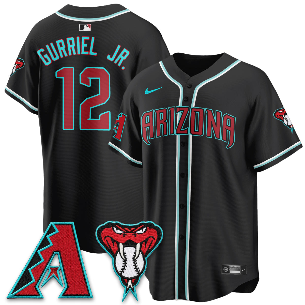 ARI Black Out Style Vapor Premier Limited Jersey - All Stitched