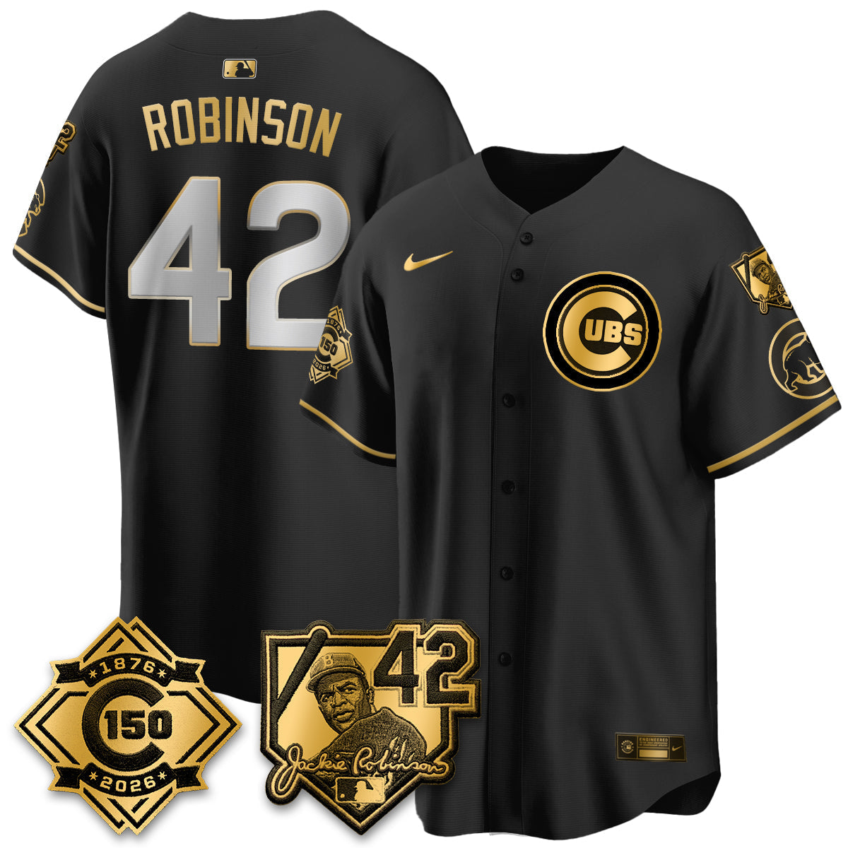 CHC 150th Anniversary & Jackie Robinson Day Patch Vapor Premier Limited Jersey - Stitched