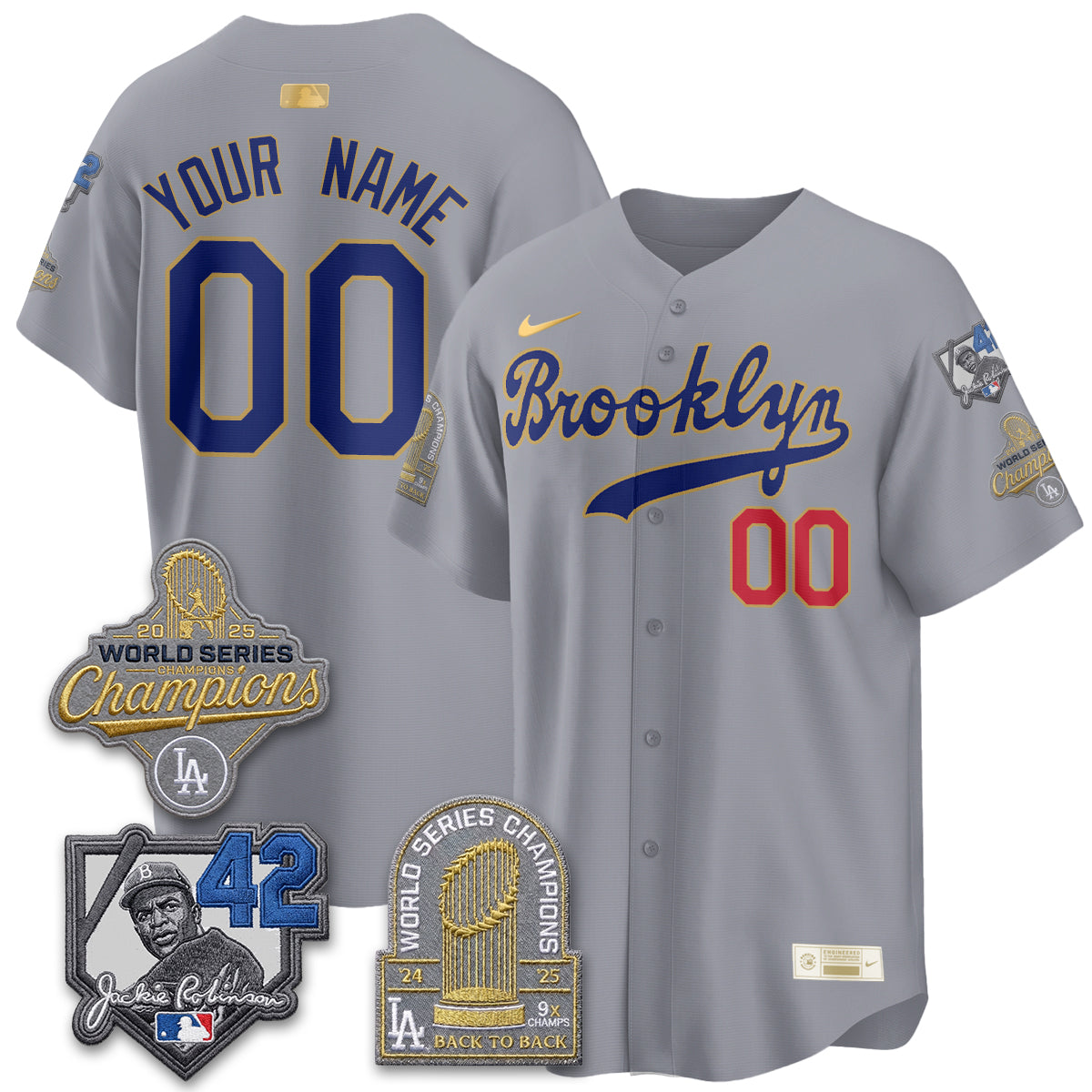 LAD 2026 Brooklyn Jackie Robinson Limited Custom Jersey - Stitched