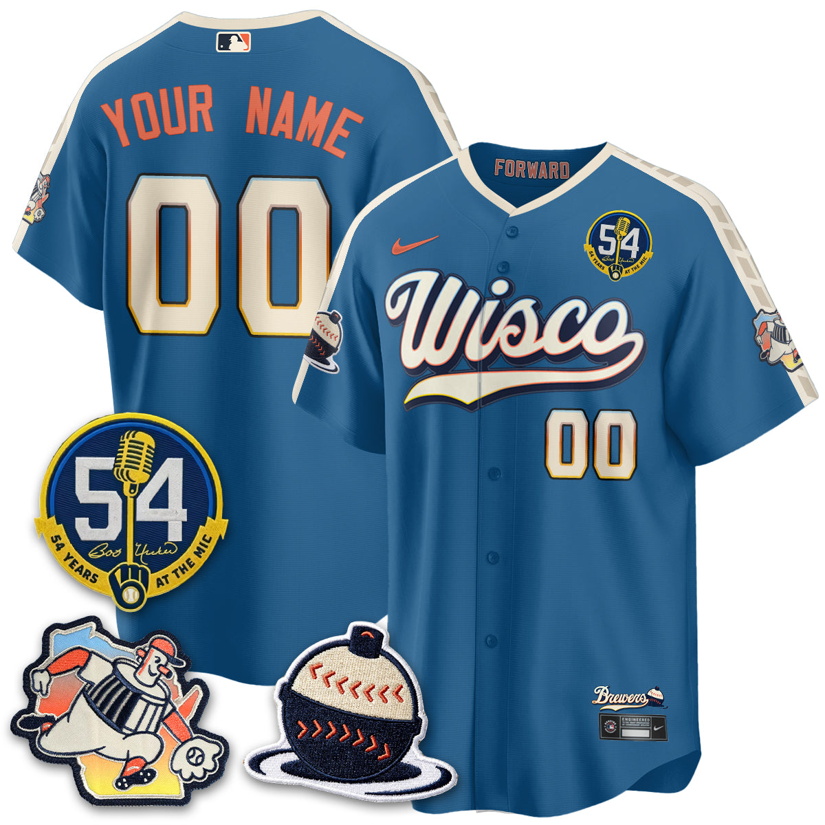 MIL 2026 City Connect Bob Uecker Vapor Limited Custom  Jersey - Stitched V1