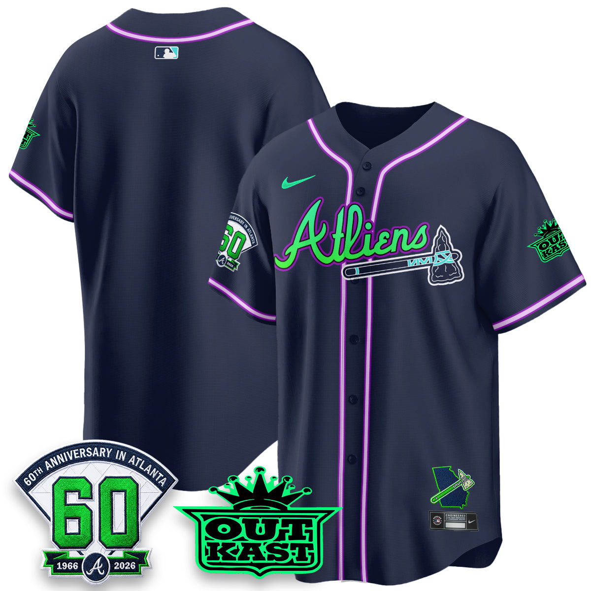 ATL x Atliens Cool Base Galaxy Version Jersey - Stitched (28)