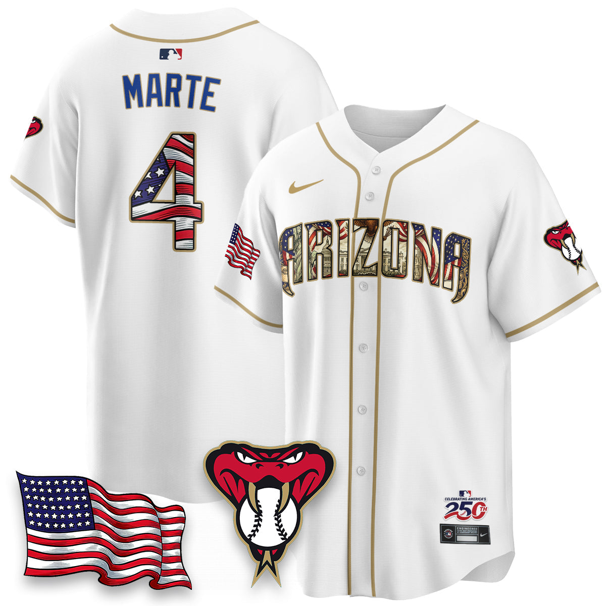 ARI 2026 Independence Day USA Vapor Limited Jersey - Stitched