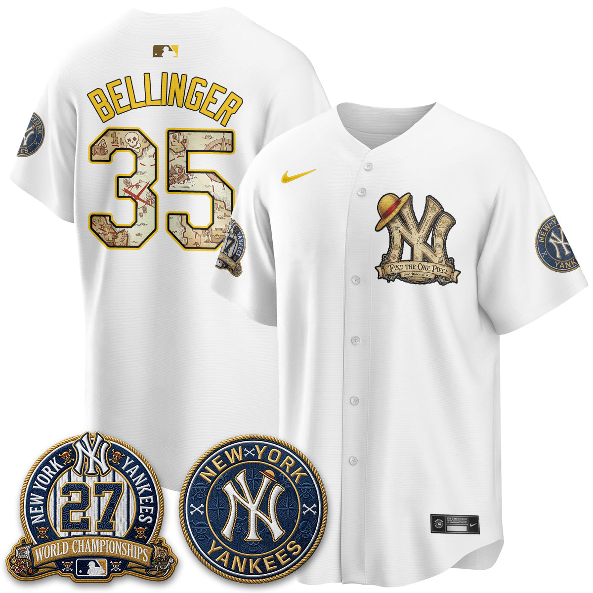NYY x OP Japanese Cartoon Limited Jersey -  Stitched