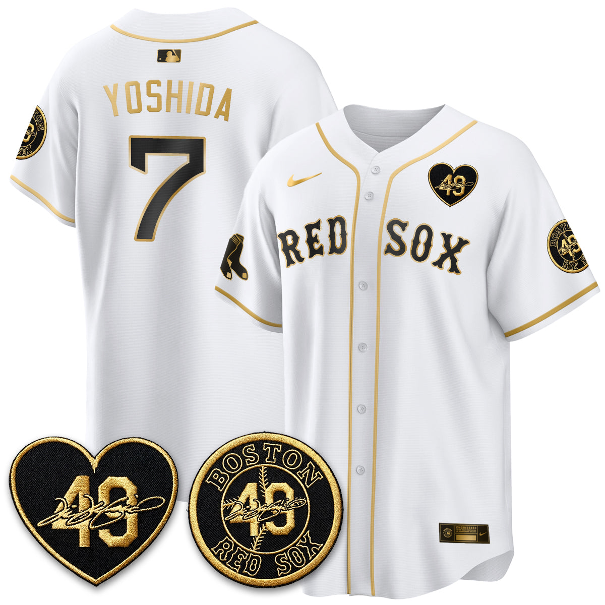 BOS Tim Wakefield Memorial Patch Vaper Premier Limited Jersey - Stitched