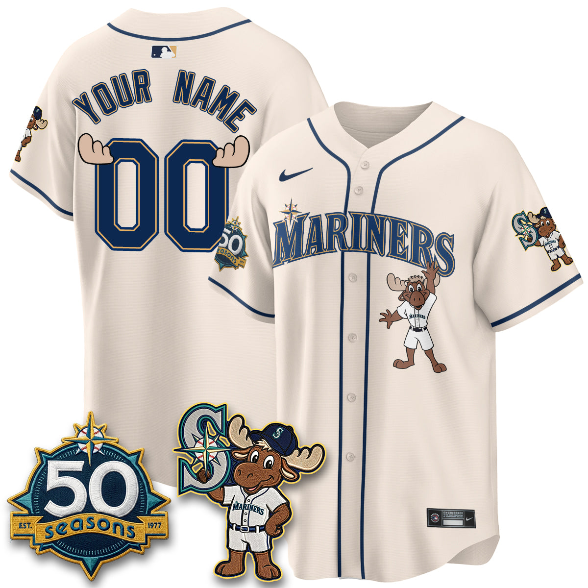 SEA Mascot Custom Jersey - Stitched