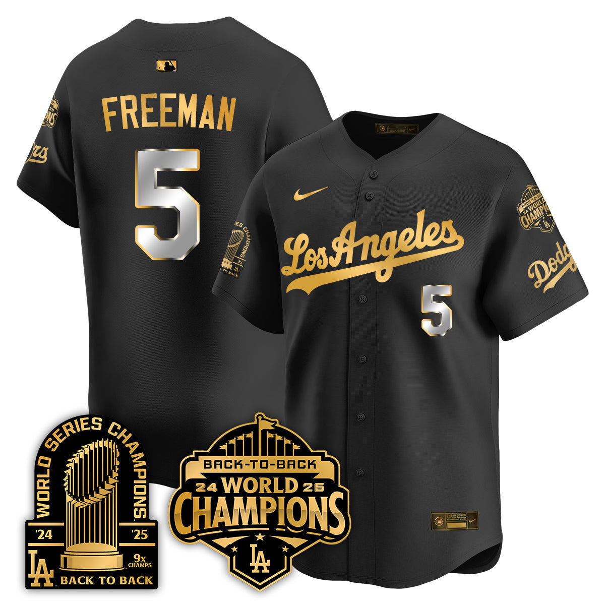 LAD Gold Collection Vapor Limited Jersey - 9x & B2B Champs - Stitched