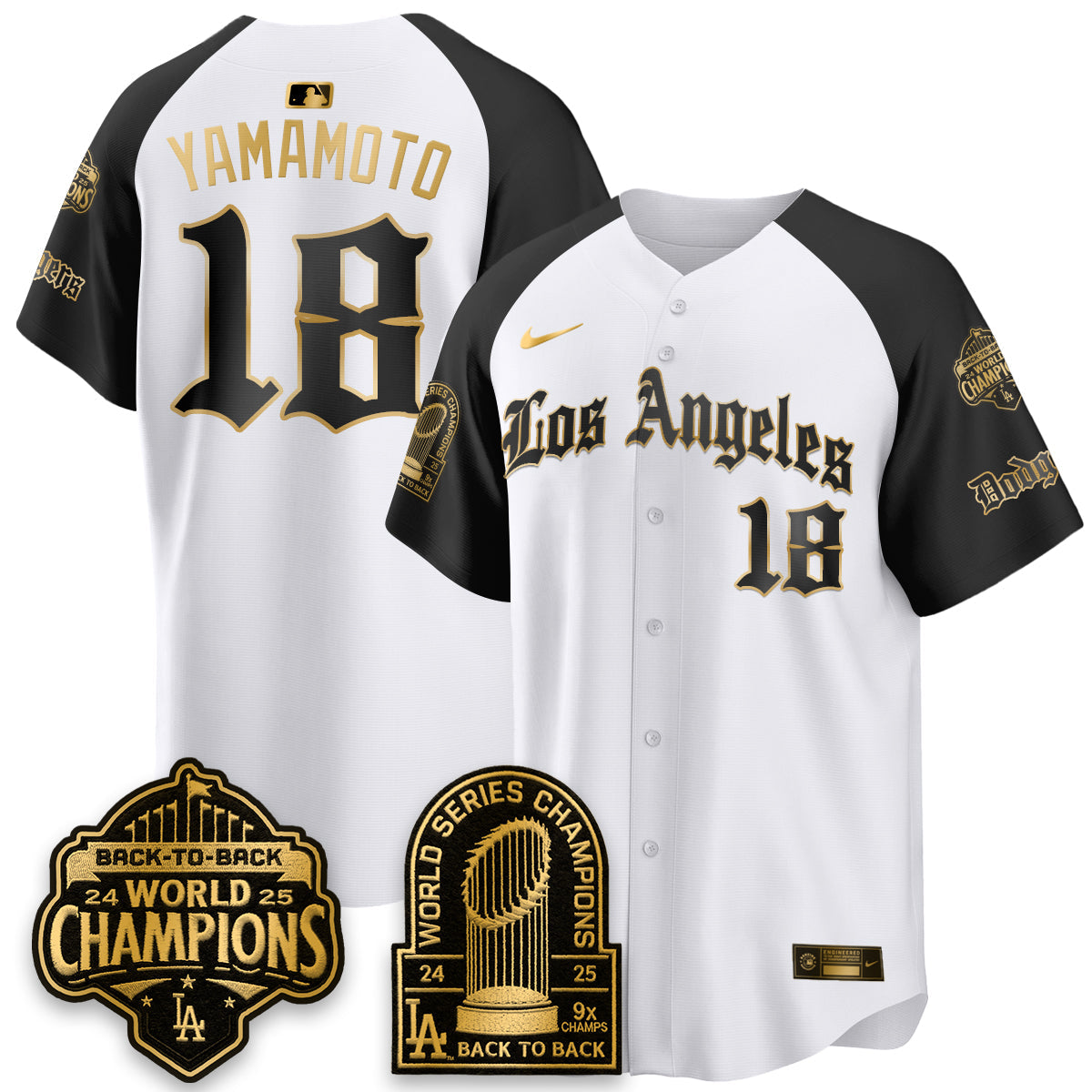 LAD WS Champions Back 2 Back Patch Vapor Premier Limited Gothic Gold Edition Jersey - Stitched