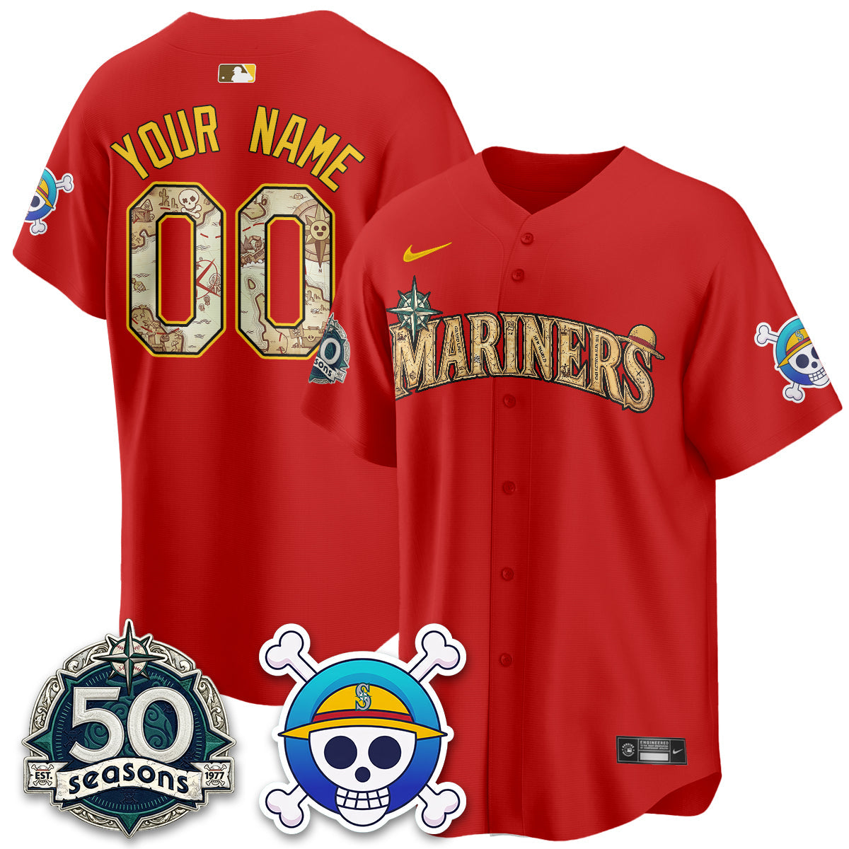 SEA OP Japanese Cartoon Vapor Limited Custom Jersey - Printed