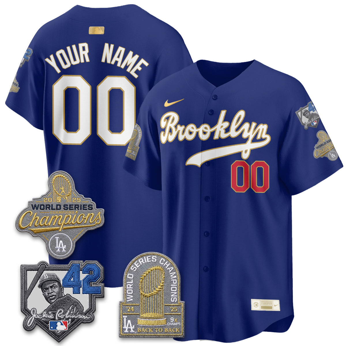 LAD 2026 Brooklyn Jackie Robinson Limited Custom Jersey - Stitched