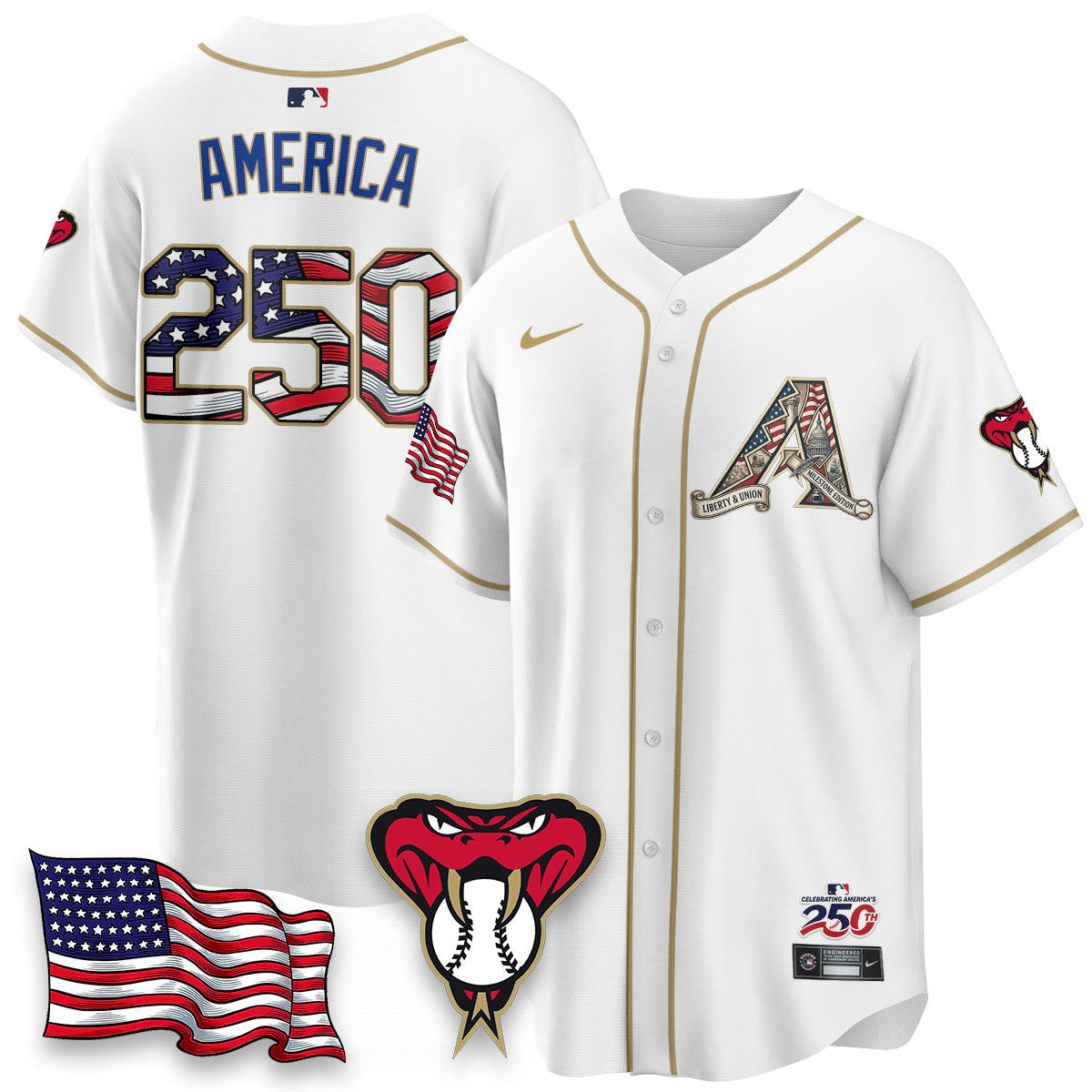 ARI 2026 Independence Day USA Vapor Limited Jersey - Stitched