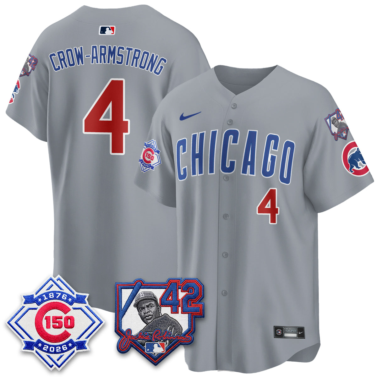 CHC 150th Anniversary & Jackie Robinson Day Patch Vapor Premier Limited Jersey - Stitched