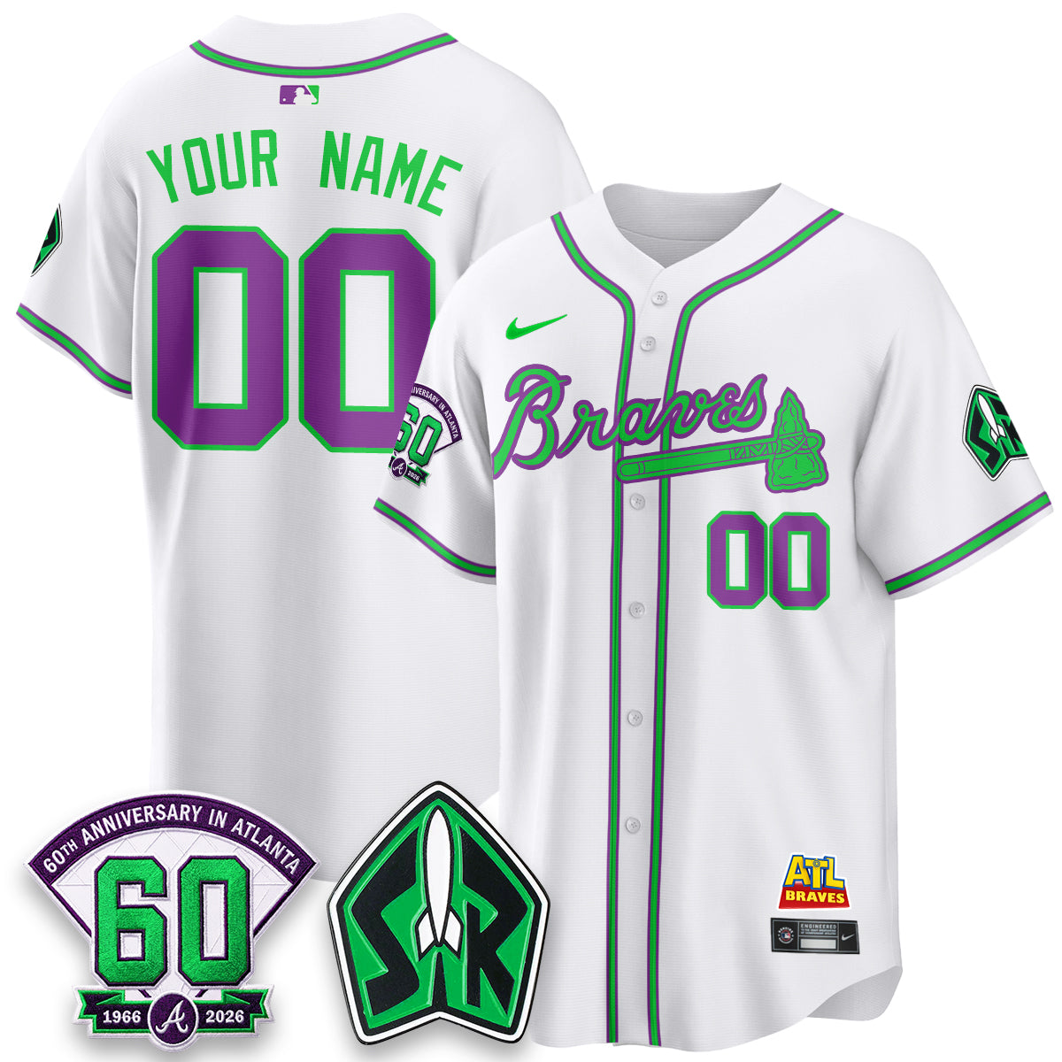 ATL 60th Anniversary Space Ranger Edition Vapor Limited Custom Jersey - Stitched