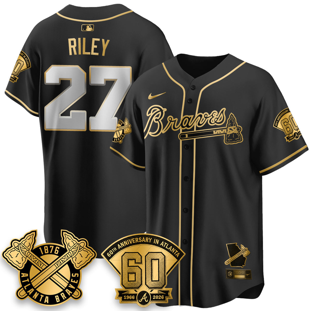 ATL 60th Anniversary Gold Edition Vapor Limited Jersey - Stitched