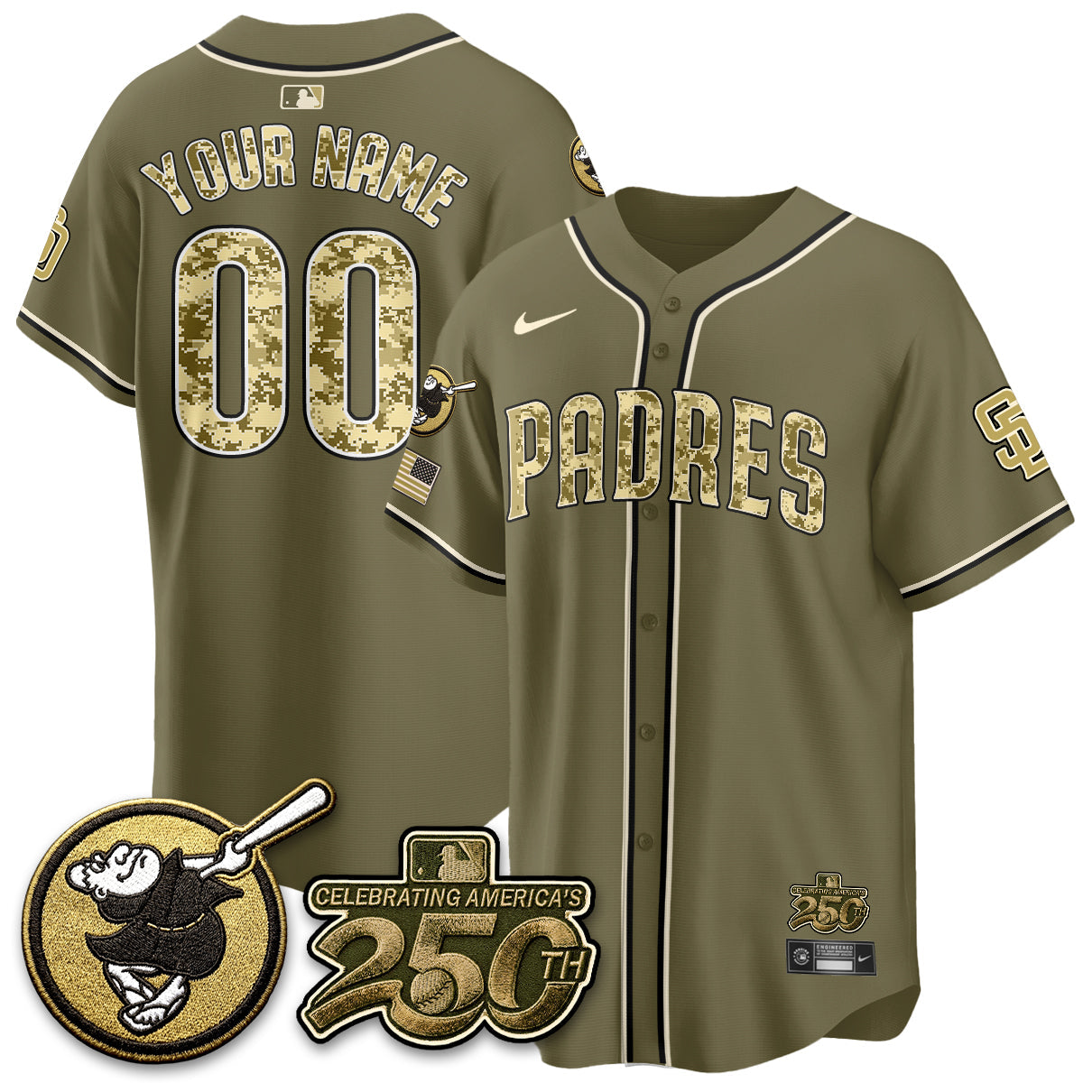 SD 2026 Armed Forces Day Custom Jersey - All Stitched V2